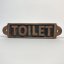 Litinová cedule TOILET 5x18cm