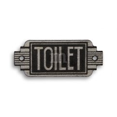 Kovová cedulka TOILET