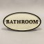Litinová cedule BATHROOM 9x17,5cm