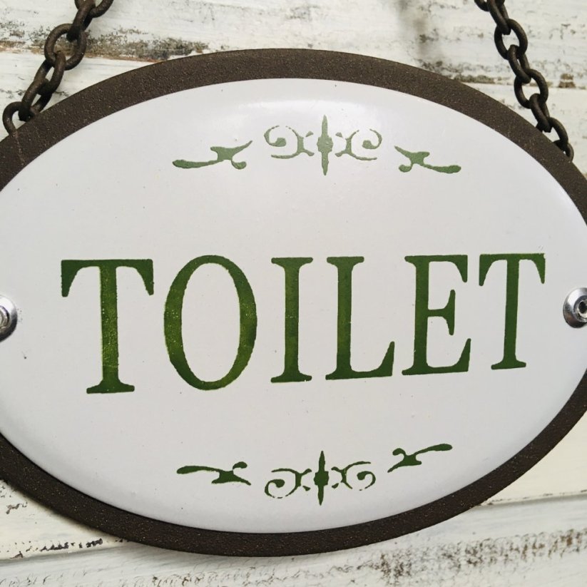 Kovová cedulka TOILET 8x11,5cm