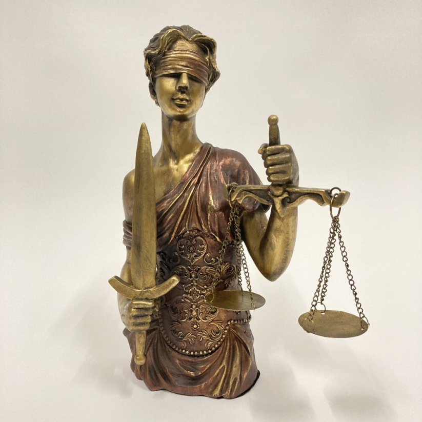 Dekorativní socha SPRAVEDLNOST - JUSTICE 33cm