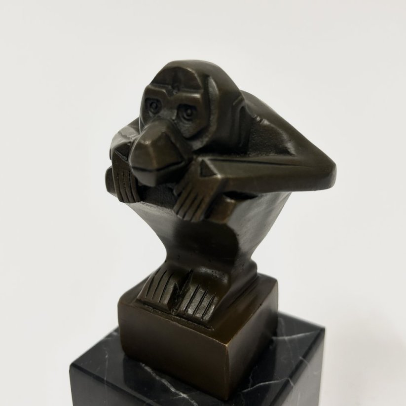 Bronzová socha OPICE - ART DECO