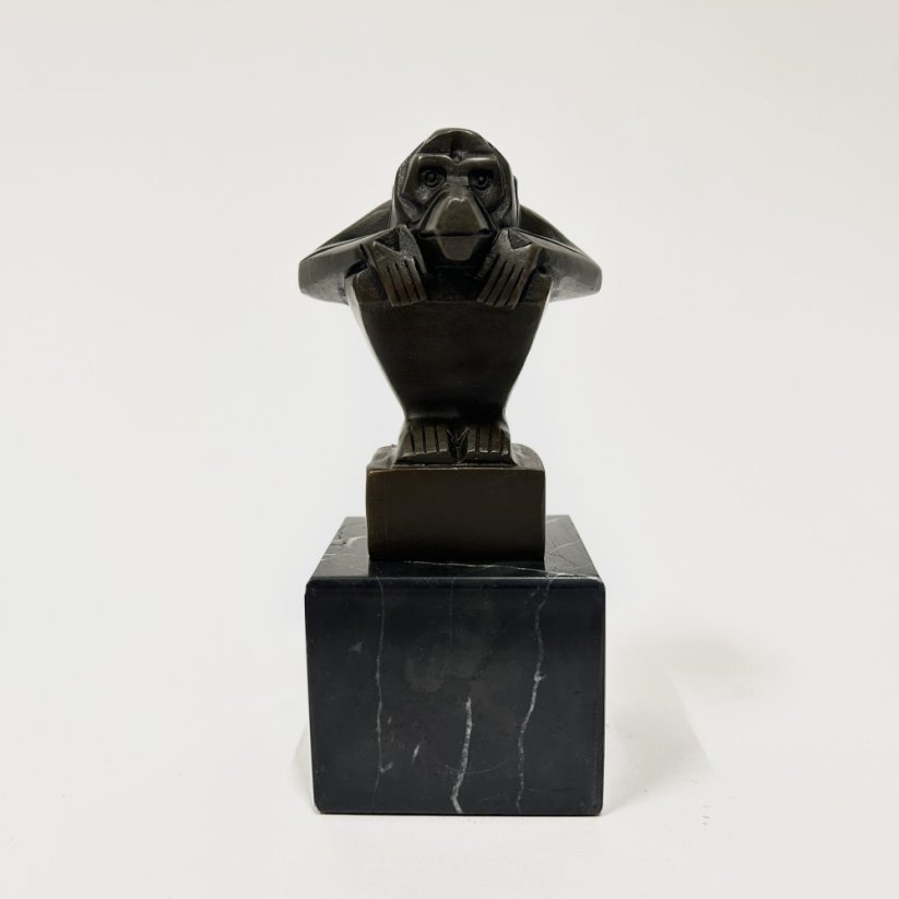 Bronzová socha OPICE - ART DECO