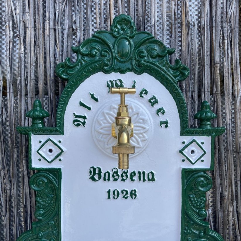 Zahradní výlevka Bassena 1926 - hliník ( bílo-zelená )